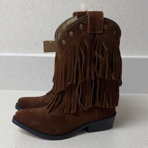 SHYANNE GIRLS' FRINGE SNIP TOE WESTERN BOOTS